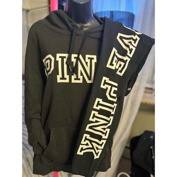 Matching set VS PINK bbw black/white - leggings & hoodie - Picture 3 of 5